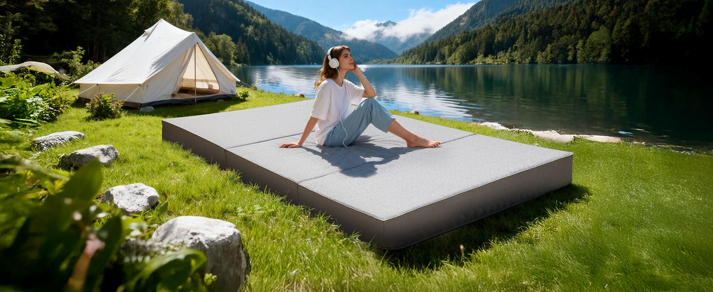 WINZOO Modern Twin Size 6-Inch Dual-Layer Memory Foam Futon Mattress - Portable Sofa Bed with Removable Washable Cover, Handle, Non-Slip Bottom for Guests, Camping WINZOO Modern Twin Size 6-Inch Dual-Layer Memory Foam Futon Mattress - Portable Sofa Bed with Removable Washable Cover, Handle, Non-Slip Bottom for Guests, Camping
