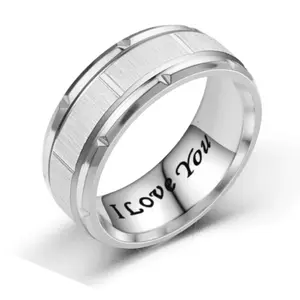 Fashionable Men's Titanium Steel Ring, Suitable As A Gift For Men On Festivals