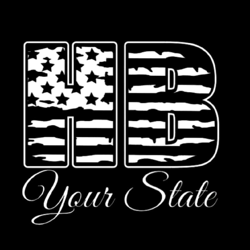 Hb State Sticker HB Holler Boy, Creek Squad, Flag version, Vinyl Window Decal ...