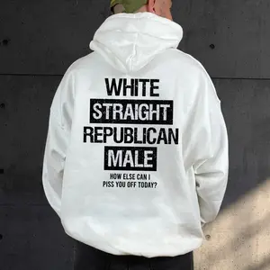 White Straight Republican Male T Shirt – Conservative Political Sweatshirt, Unisex Hoodie, Bold Statement Gift For Men, Unisex Sweater Pullover Tee
