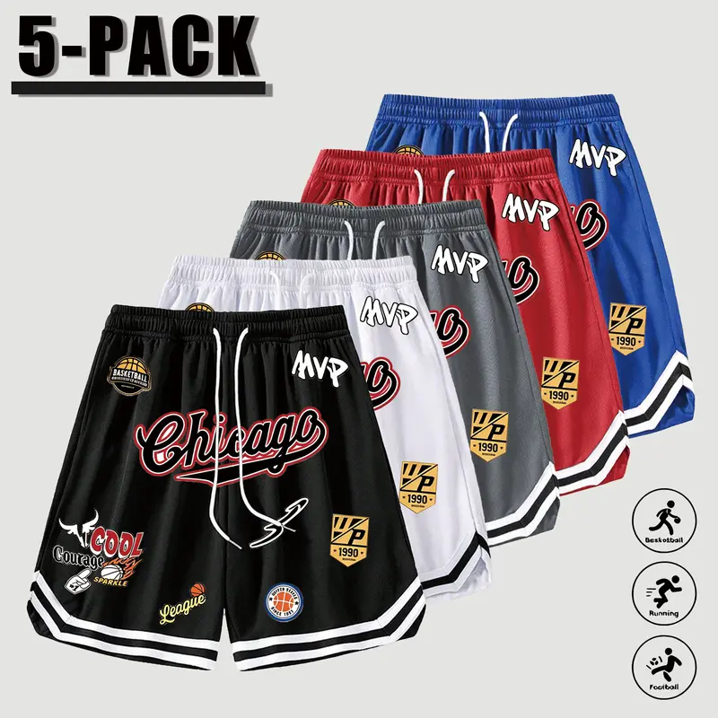 Men’s Lightning Print Quick-Dry Mesh Gym Shorts - Breathable, Loose-Fit, Hollow Jersey Men’s Sports Shorts for Basketball, Fitness, Couple Outfit