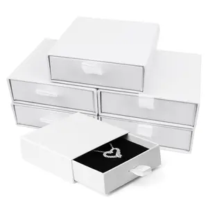 1/5/10pcs Mini Travel Jewelry Gift Box, 3.5x3.5 Inch Paperboard Jewelry Case, Portable & Stylish Storage for Necklaces Rings Earrings Jewelry Boxes
