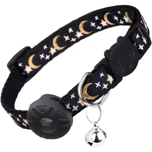 Airtag Cat Collar Breakaway, Safety Kitten Collar with Apple Airtag Holder,Cute GPS Cat Collar with Bell[Black], Lightweigh Tracker Cat Collars for Girl Boy Cats, Kittens and Puppies