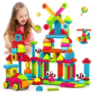 Contixo ST5 Bristle Shape STEM Blocks - 144 Pcs 3D Building Tiles Set