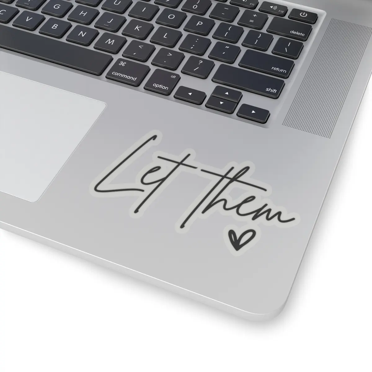 Let Them Script Heart sticker | Kiss-Cut Sticker