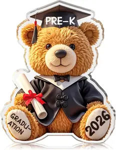 Pre K Graduation Gifts for Kids - Acrylic Teddy Bear Keepsake - 2026 Best Prek Graduation Gifts for Boys & Girls, Unique Prek Graduates Students Present from Teacher Parent