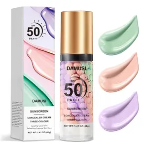 3 in 1 Color Correcting Serum, SPF Primer for Face Before Makeup, Sunscreen One Step Color Corector Primer,SPF 50 PA+++ Isolation Cream,Color Correcting Facial Serum Oil Control & Moisturizing