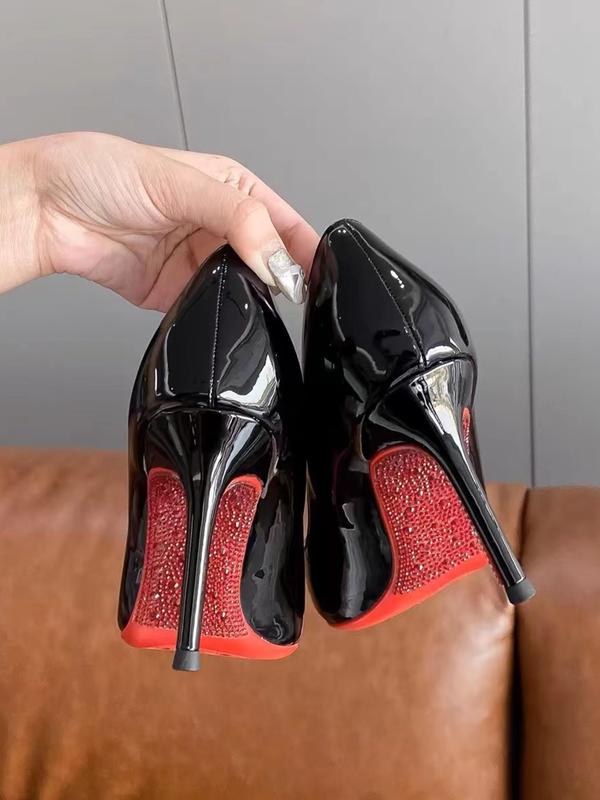 Women's Simple Slip-On High Heel Single Shoe, Elegant Four-Season Wearable Shoes, Perfect for Parties & Daily