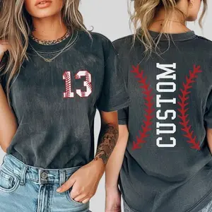 Custom Baseball Number and Name Tshirt,Comfort Colors Baseball Custom Shirt,Baseball Mom Tee,Personalized Baseball,Custom Baseball