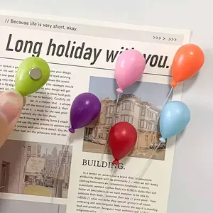 6pcs Random Color Colorful Macaron Balloon Fridge Magnet, Refrigerator Decorating Magnet, Whiteboard Bulletin Board Magnet, Home Decoration, Refrigerator Stickers, Birthday Gifts for Friends