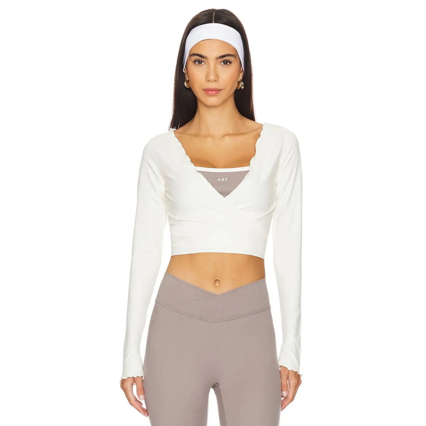 437 The Wrap Top in Cream 437 The Wrap Top in Cream