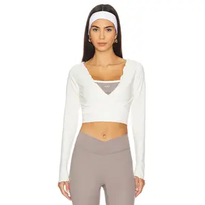 437 The Wrap Top in Cream