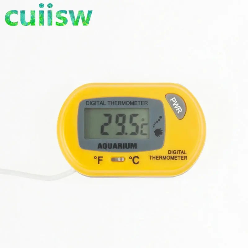Digital LCD Aquarium Thermometer Waterproof Fish Tank Sensor with Probe Temperature Sensor Measuring Tool with Suction Cup cuiisw