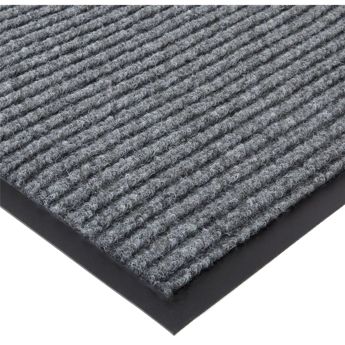 Durable Corporation 613S0046GY Commercial Style Entrance Mat, Gray Spectra Rib Non-Customised Indoor Mat with Excellent Scraping Action, 4 ft. W x 6 ft. L