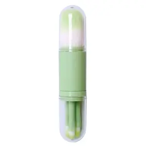 Four-In-One Portable Fruit Brush Set, Fresh Fruit Extendable Eyeshadow Blush Brush, Soft Bristles, Strong Powder Hold, Versatile Use
