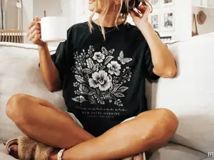 Boho Christian Shirt Faith Based Shirt Christianity Fall Flowers Shirt Floral Christian Tee Jesus Loves You God Is Good Gift