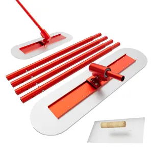 Large size concrete trowel 48 × 12 inch thick trowel board, circular end with dead zone elimination, efficient and labor-saving construction over a large area, durable and resistant to construction