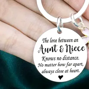 auntie niece love is forever hot Keychain