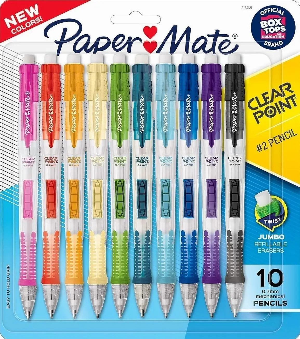 Paper Mate Clearpoint Mechanical Pencils, 0.7mm HB #2 Pencil Lead, 2 Pencils, Assorted Fashion Barrel Colors, 10 Count - Back to School Essentials, Note-Taking, Teacher Supplies