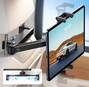 Lamicall Car Headrest Tablet Holder - [Lockable] [Thick Case Friendly] [Foldable Clip] Car Backseat Tablet Mount, Car Accessories for Kids, for iPad Pro, Air, Mini, Galaxy, Fire HD, 4.7-13" Tablets
