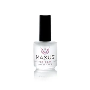 Maxus Top Coat Quick Dry High Gloss Long Lasting Gel Like Shine Clean 11-Free Non Toxic Formula Seals and Protects Nail Polish Without UV Light Made in USA by Licensed Nail Tech for Natural Nails Smooth Finish Chip Resistant Nail Care