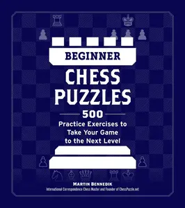 USED-Beginner Chess Puzzles: 500 Practice Exercises to Take Your Game to the Next Level by Bennedik, Martin (Paperback)