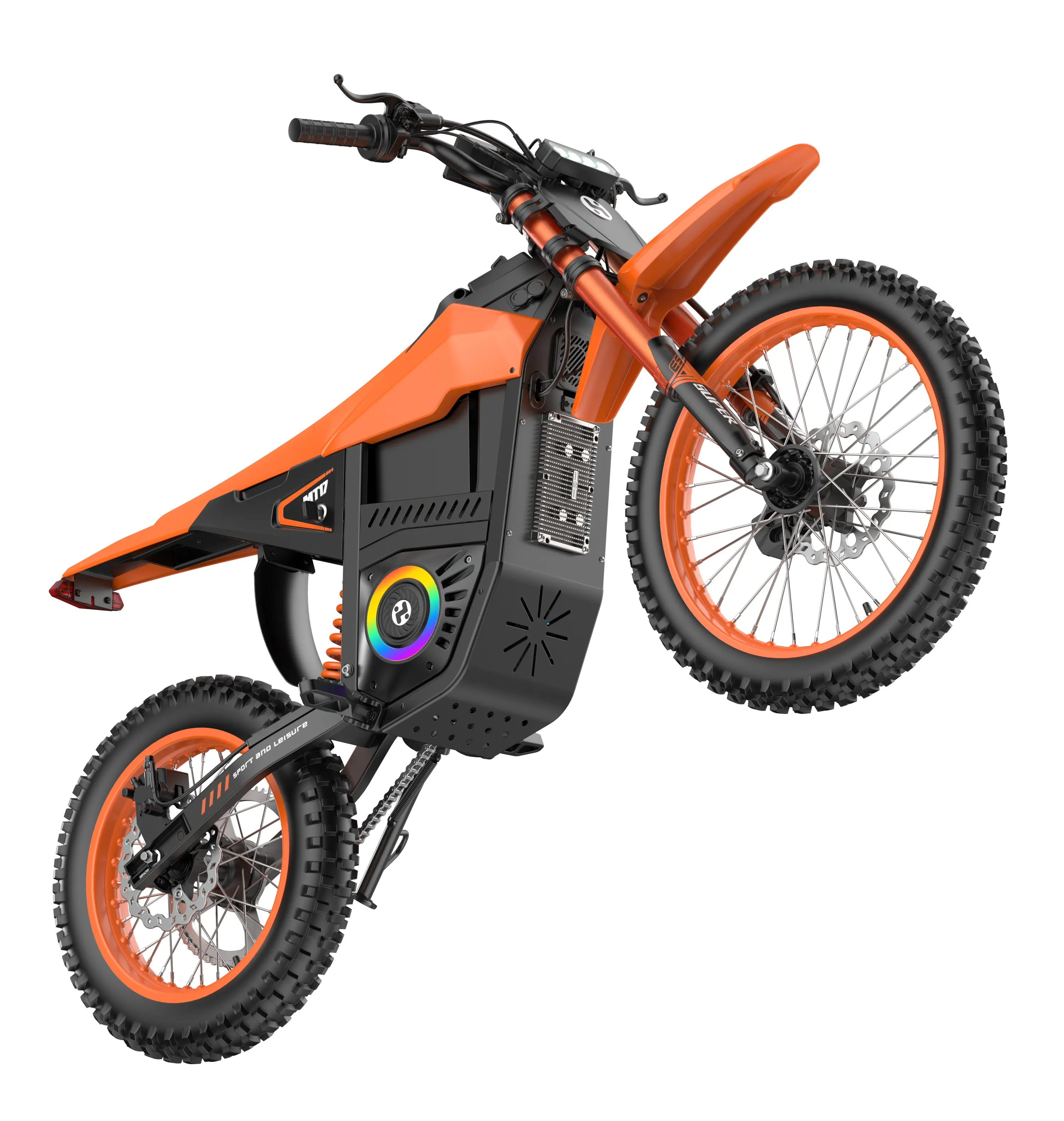 [HIQIS] Adult & Teen Electric Dirt Bike, 4000W Peak Brushless 220Nm Motor - 45° Slope Capability, 38 MPH Top Speed, 48V/25Ah Removable Battery, Dual Hydraulic Brakes, Full Suspension Electric Motorcycle (Age 13+)