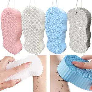 4 Pack Exfoliating Bath Sponges, Ultra Soft Body Scrubber, Reusable Spa Shower Sponge, Gentle on Skin, Adults & Kids, Exfoliating Back Washcloth, Exfoliating Tool