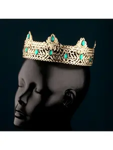 European and American Crown Baroque Wedding Hair Accessories Birthday Crown Retro Headwear Stage Performance Home Decor