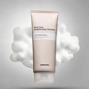 DEEOM Sensitive Skin Cleanser 200ml: Korean yam root formula with niacinamide & rice water, gentle foam cleanser, brightens, hydrates & strengthens skin barrier for daily use. Facial Cleansing