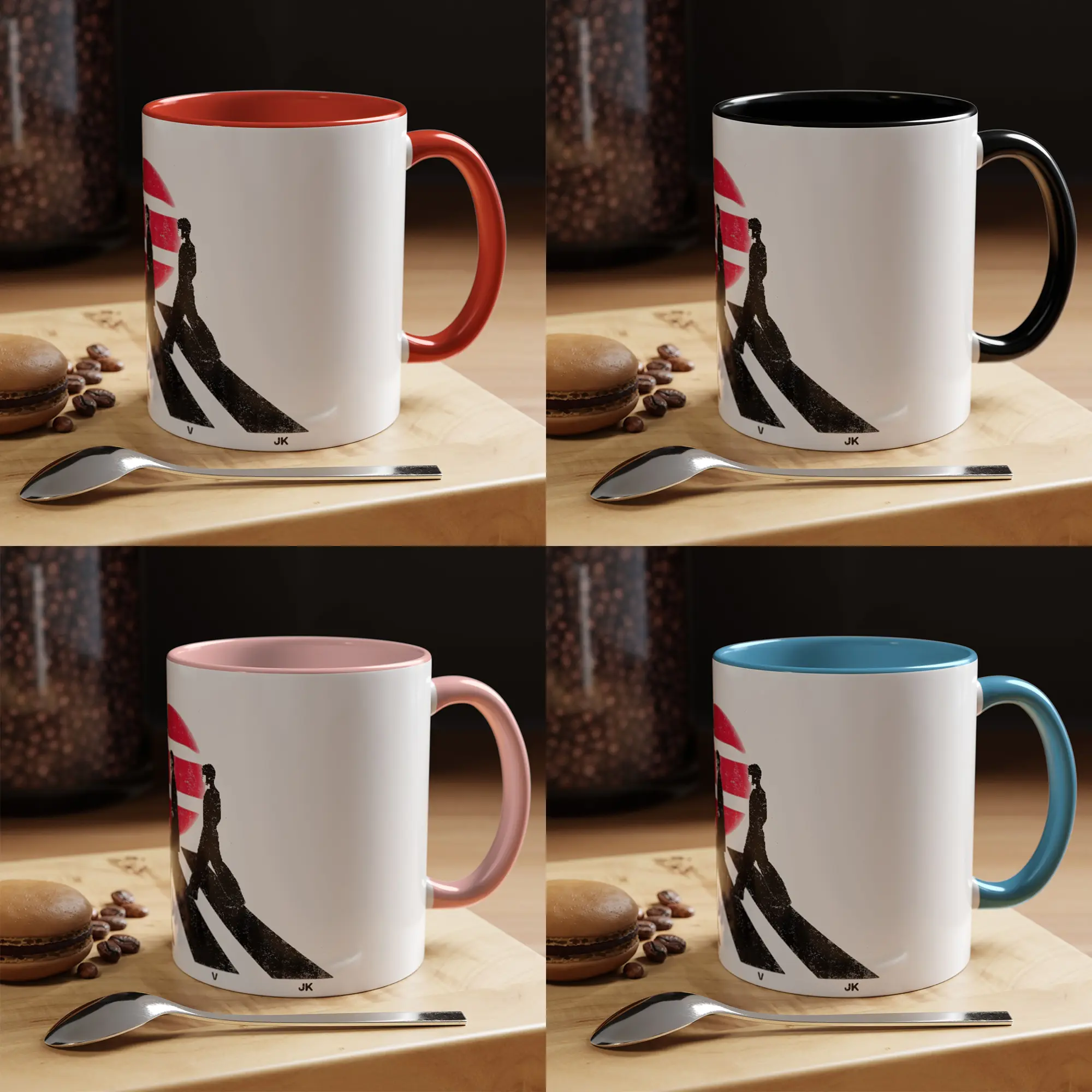 [Mug] 13Tan Ceramic 11oz 15oz Mug, Accent Mug for Fans