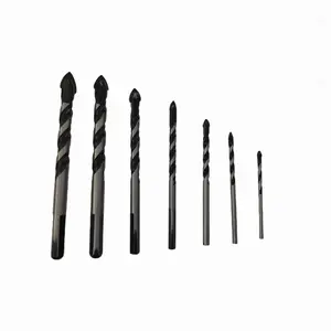 Professional Triangle Drill Ceramic Hole Saw Kit, Tile Triangle Bit Glass Marble Drilling Tool, Hard Alloy Spiral Drill Bits, DIY Construction Tools