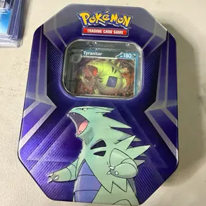 Pokemon Trading Card Game Tin - Tyrannitar 180 Card - Collectible Pokemon Tin Only - Perfect for Collectors