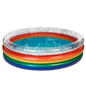 Inflatable Sunning Pool Classic Rainbow Glitter PoolCandy