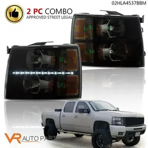 LED Corner Lamp Headlight Left Right Assembly Fit For 07-14 Chevy Silverado 1500