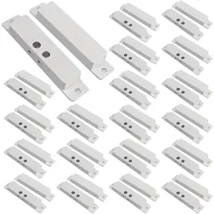 20 Sets NC Magnetic Contacts Window Door Sensor Surface-Mounted Reed Switch Alarm with Double Side Tape