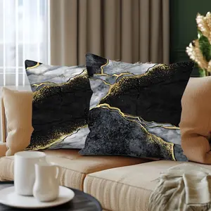 Marble Pillow Cover, Abstract Print, Home Decor Cushion Case, Sofa Living Room Farmhouse Decoration, 18x18 Inch, Home Textile