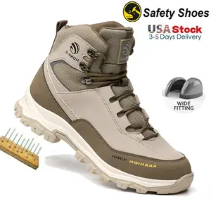 Wear-resisting Men Work Safety Boots Anti-smash Anti-puncture Work Sneakers Waterproof Boots Indestructible Protective Work Boot