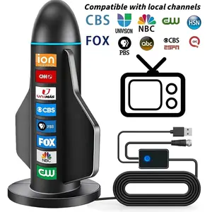 Indoor TV Antenna, Digital TV Antenna, 360° Free Channel Reception, Ideal for Sports Live Events, Saves Cable TV Costs, Easy Installation