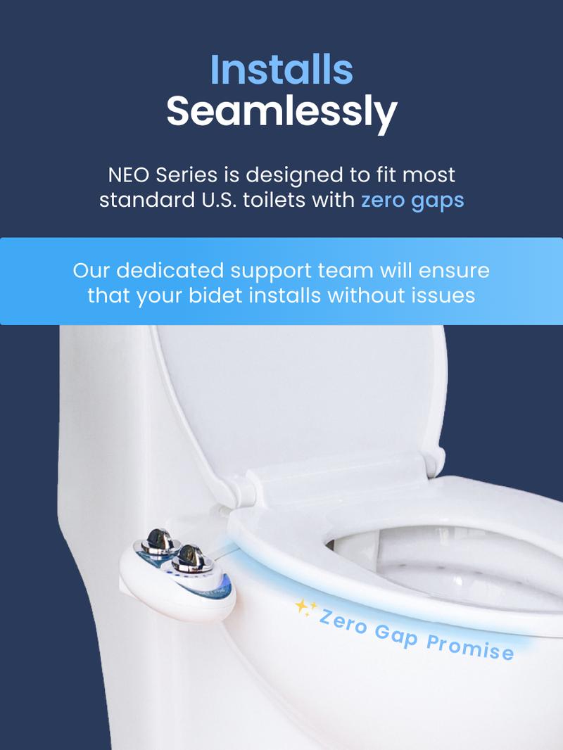 LUXE Bidet NEO 120 - Rear Wash, Self-Cleaning Nozzle, Fresh Water Non-Electric Bidet Attachment for Toilet Seat, Adjustable Water Pressure