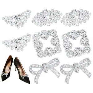 Sparkling Christmas Shoe Accessory Gift: 4 Pairs Rhinestone & Pearl Shoe Clips | Convert Flats to Party Heels | Instant Glam for Holiday Outfits