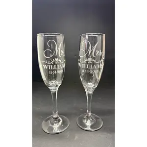 Engraved Champagne Flutes: Personalized Wedding Toasting Glasses