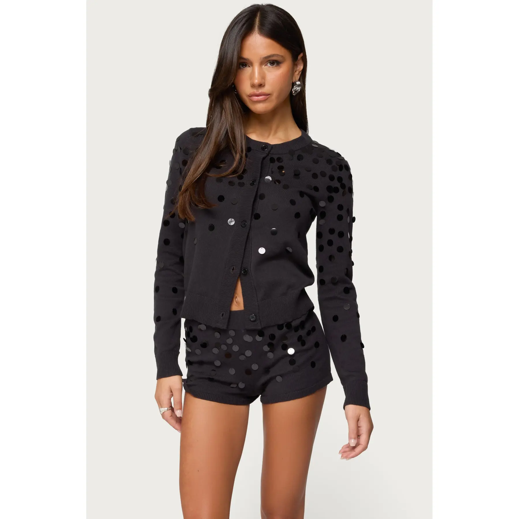 Cierra Sequin Knit Cardigan Cierra Sequin Knit Cardigan