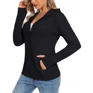 Women's Sun Hoodies Lightweight Jacket for Women Zip Up UPF 50+ UV Shirt Long Sleeves