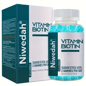 Niwedah Optimum Biotin 3,000mcg Gummies - 60 Count Dietary Supplement for Hair Skin and Nails, Healthcare Vitamin Support for Strength & Growth, Fitness Wellness Formula, Edible Berry Flavor Chews for Women & Men