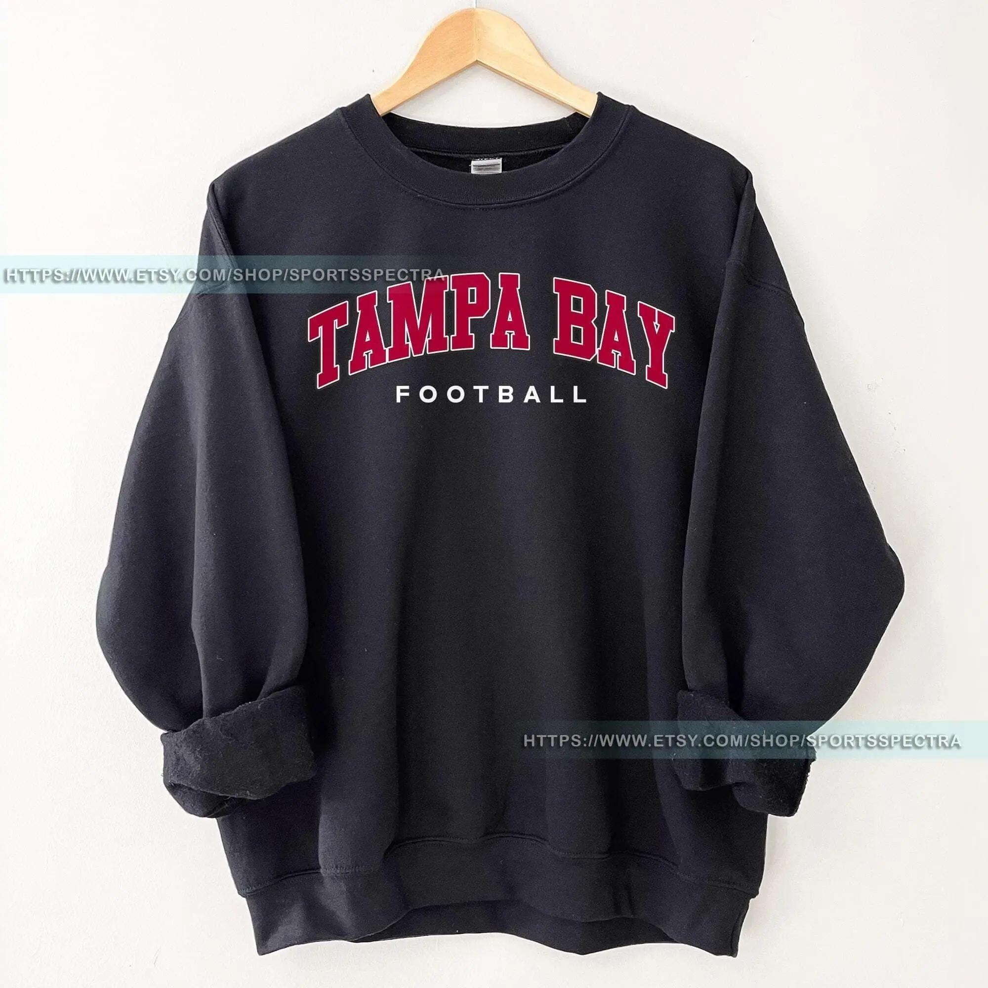 [Sale Up To 50%] Tampa Bay Football Vintage Crewneck Sweatshirt, Tampa Bay Football Sweatshirt, Tampa Bay Sweater, Football Fan Gift