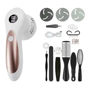 Electric Foot File, Waterproof Full Body, Two-Speed Settings, Rechargeable & Plug-Use, 1200mah Battery, 2200 Rpm Dead Skin Remover, Abs Material