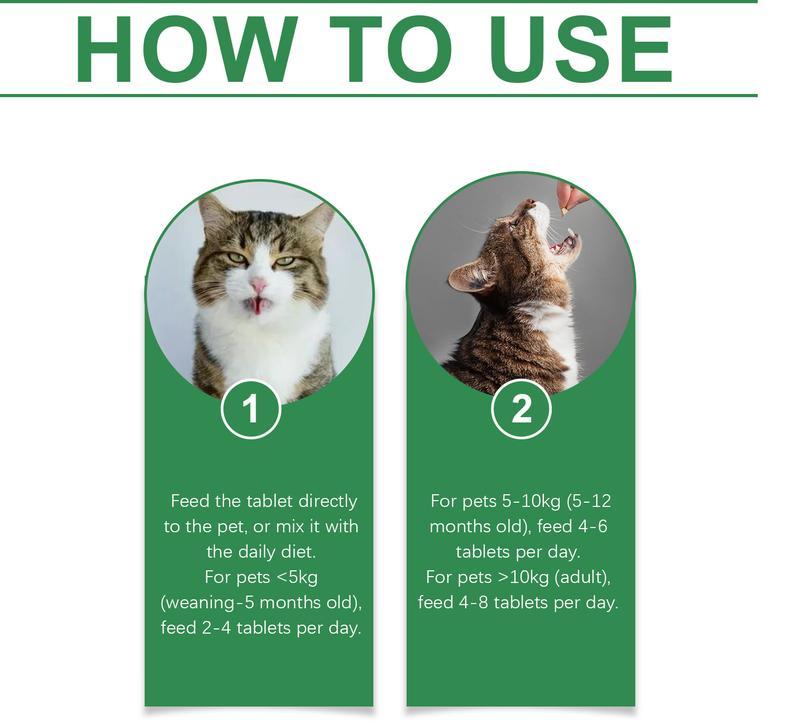 Pet cat multivitamin tablets - Cat vitamin and mineral nutritional supplementlitter pellets, spray, litter tray, litter box, removal