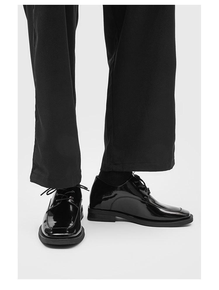 2026 Autumn New Men's British Style Shoes, Chunky Head Height Increase Business Casual Leather Shoes, Office Commute Formal Derby Shoes