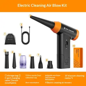 【DealsForYouDays】KFCONCEPT Mini Compact Electric Air Blower, Powerful Dust Removal for DSLR Camera Lenses, Cleaning Tool for Computer Keyboards and Laptops, Violent Fan for Blowing Away Dust